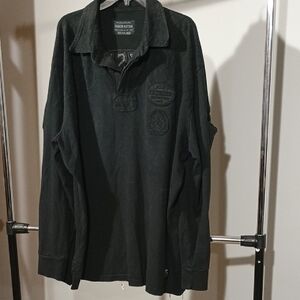 Parish Nation Black Long Sleeve Polo Shirt